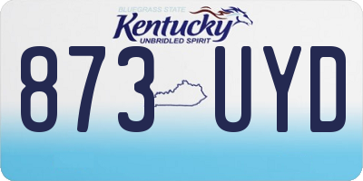 KY license plate 873UYD