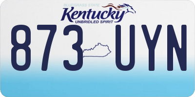 KY license plate 873UYN