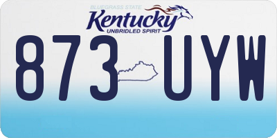 KY license plate 873UYW