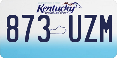 KY license plate 873UZM