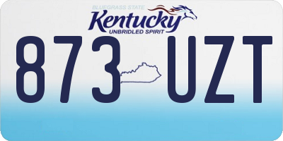 KY license plate 873UZT