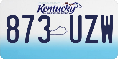KY license plate 873UZW
