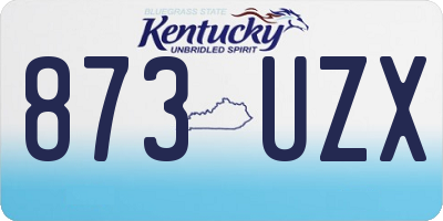 KY license plate 873UZX