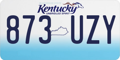 KY license plate 873UZY