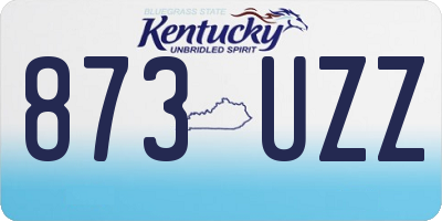 KY license plate 873UZZ