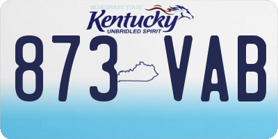 KY license plate 873VAB