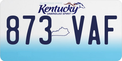 KY license plate 873VAF