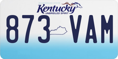KY license plate 873VAM