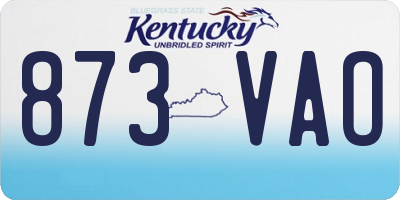 KY license plate 873VAO