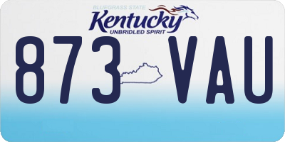 KY license plate 873VAU