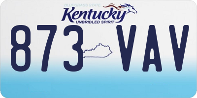 KY license plate 873VAV