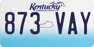 KY license plate 873VAY