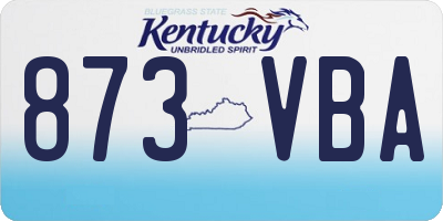 KY license plate 873VBA