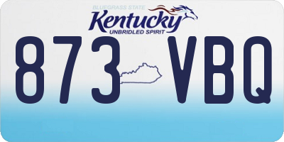 KY license plate 873VBQ