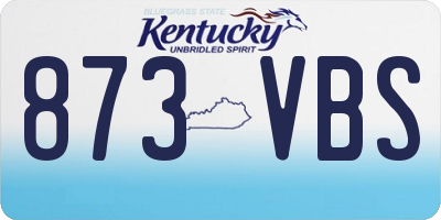 KY license plate 873VBS