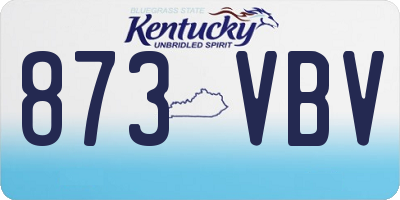 KY license plate 873VBV