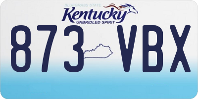 KY license plate 873VBX