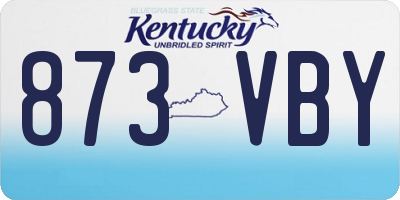 KY license plate 873VBY