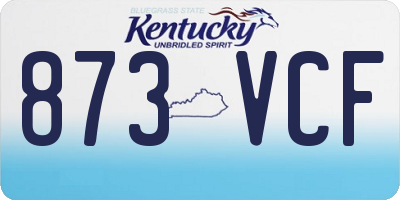 KY license plate 873VCF