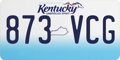 KY license plate 873VCG