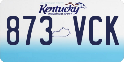 KY license plate 873VCK