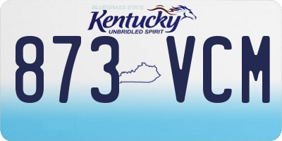 KY license plate 873VCM