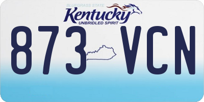 KY license plate 873VCN
