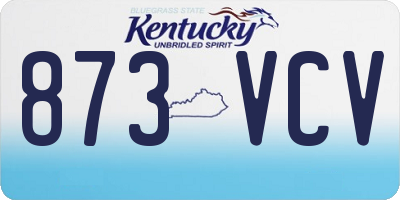 KY license plate 873VCV