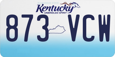 KY license plate 873VCW