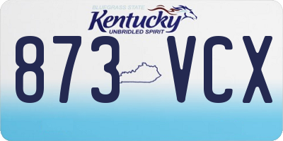 KY license plate 873VCX
