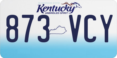 KY license plate 873VCY