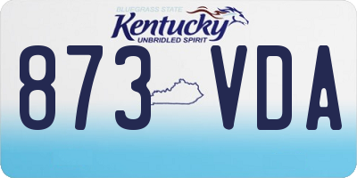 KY license plate 873VDA