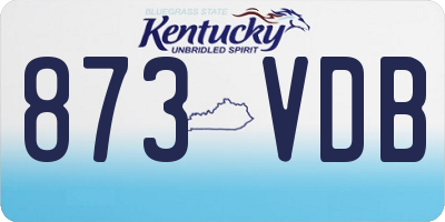 KY license plate 873VDB