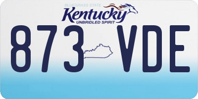 KY license plate 873VDE