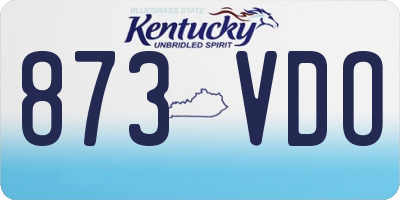 KY license plate 873VDO