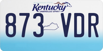 KY license plate 873VDR