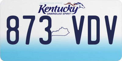 KY license plate 873VDV