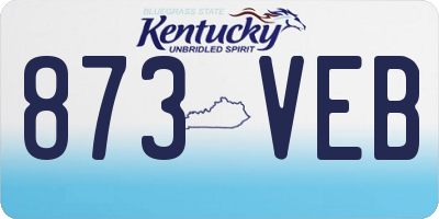 KY license plate 873VEB