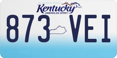 KY license plate 873VEI