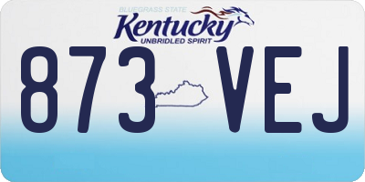 KY license plate 873VEJ