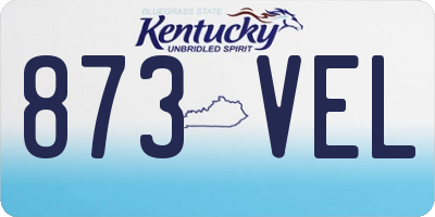 KY license plate 873VEL