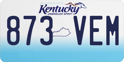 KY license plate 873VEM