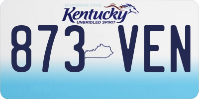 KY license plate 873VEN