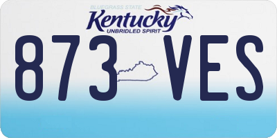 KY license plate 873VES