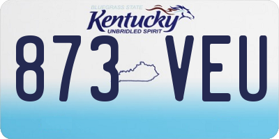 KY license plate 873VEU