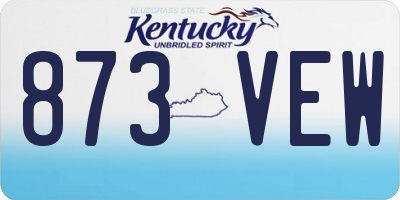 KY license plate 873VEW
