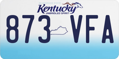 KY license plate 873VFA