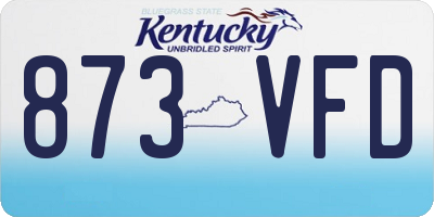 KY license plate 873VFD
