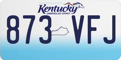 KY license plate 873VFJ