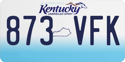 KY license plate 873VFK